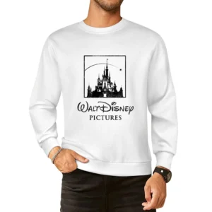 Walt Disney Vintage Style Graphic Castle Logo European Size Pullover Sweater
