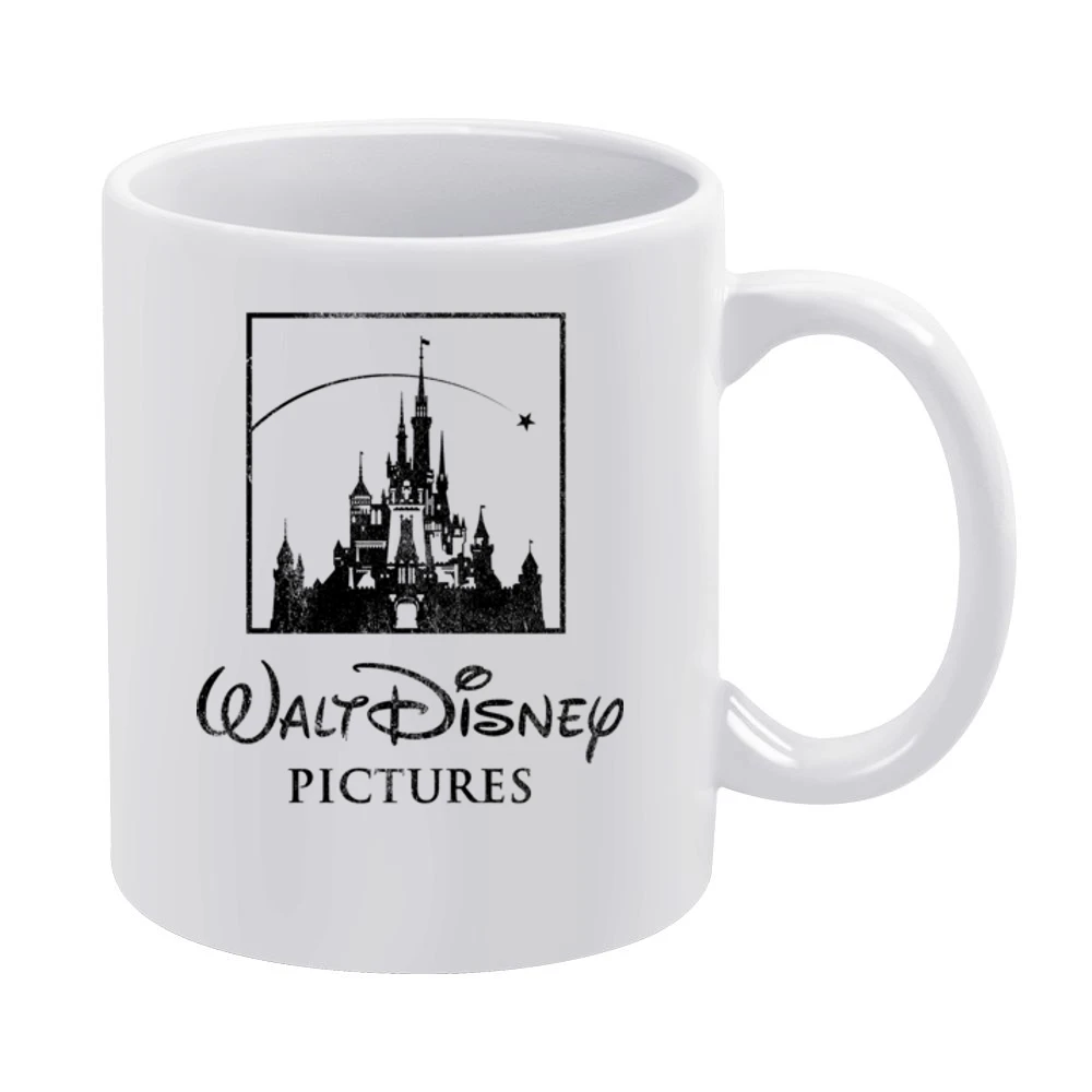 Walt Disney Vintage Style Graphic Castle Logo White Mug