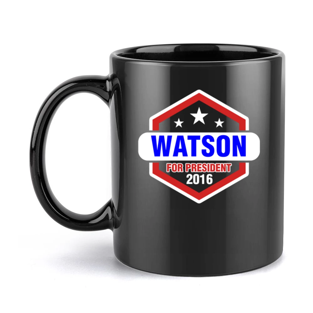 Watson For President 2016 Sherlock TV Show Black Mug