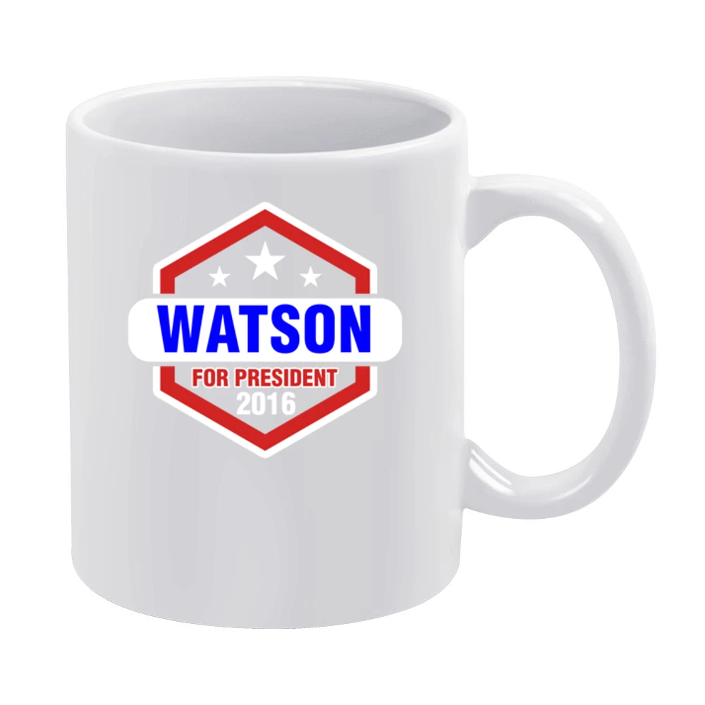 Watson For President 2016 Sherlock TV Show White Mug