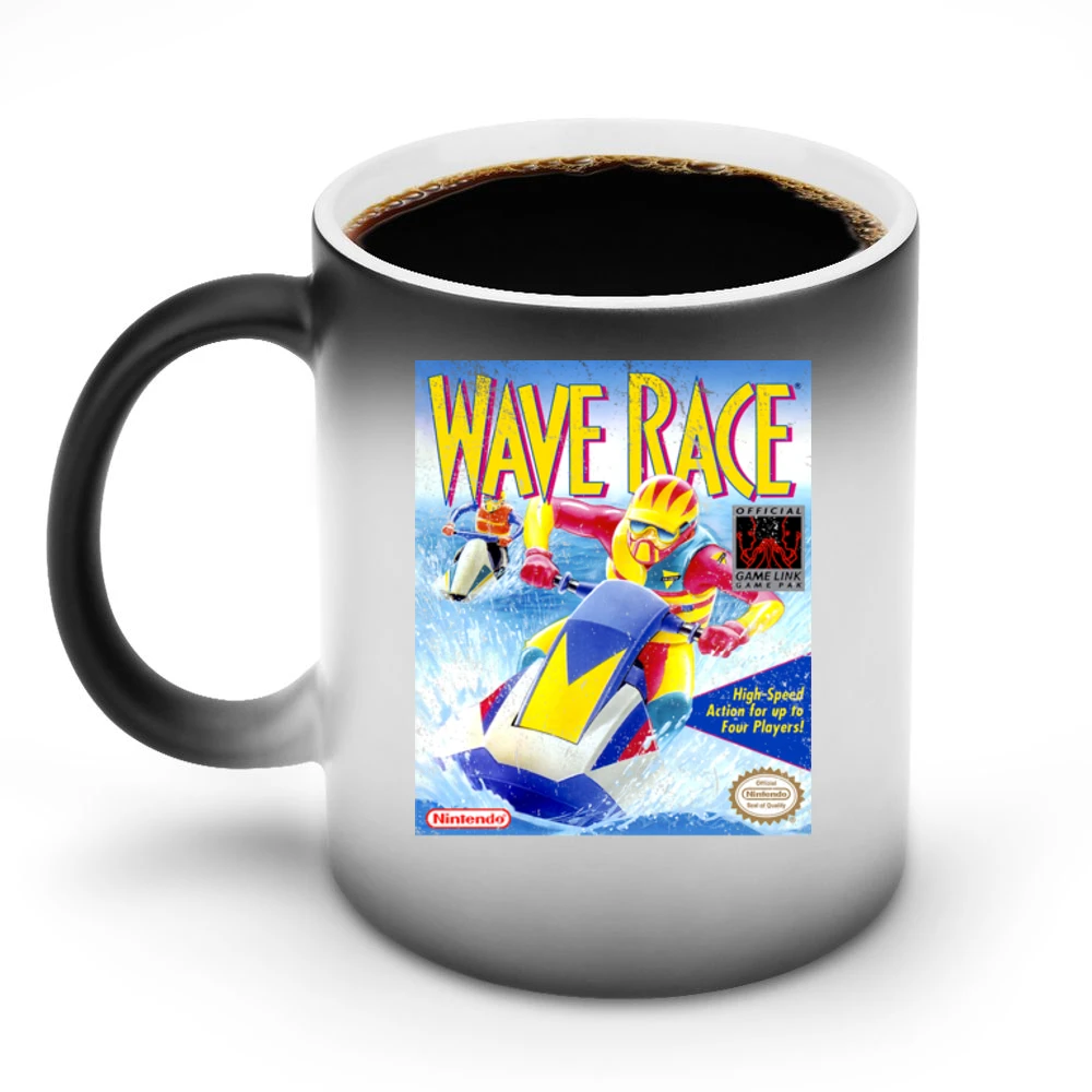 Wave Race Game Boy Nintendo Old School Retro Video Game Fan Distressed Discoloration Mug