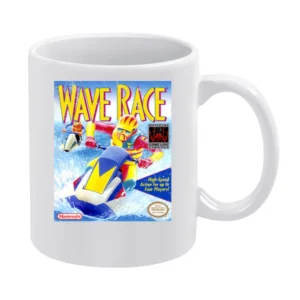 Wave Race Game Boy Nintendo Old School Retro Video Game Fan Distressed White Mug