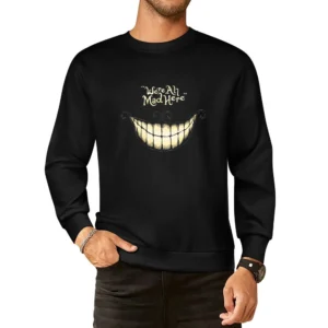 We Are All Mad Here Fun Alice In Wonderland Cheshire Cat Graphic T Shi European Size Pullover Sweater