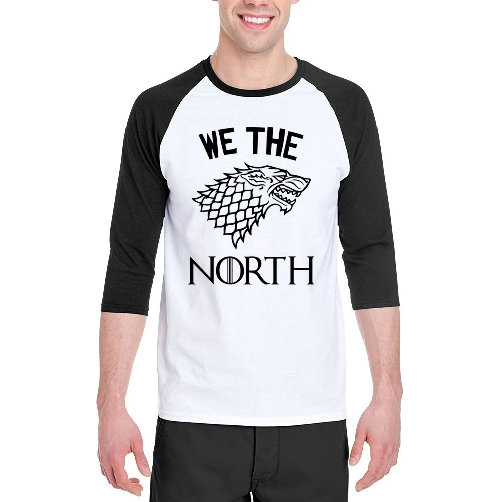 We The North Game Of Thrones Parody Stark Family Tv Fan Men 3/4 Sleeve T-Shirt
