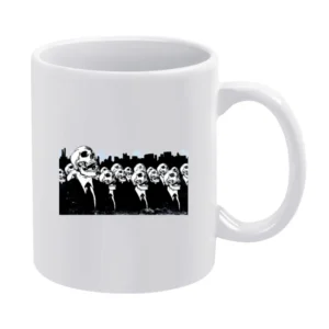 We live no more living dead zombies skeleton skull White Mug