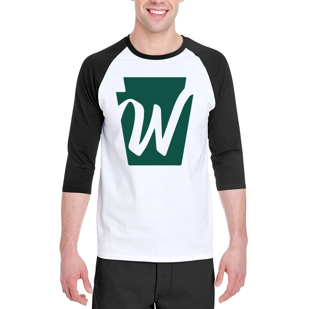 Wegner's Groceries Big W Logo Funny Men 3/4 Sleeve T-Shirt