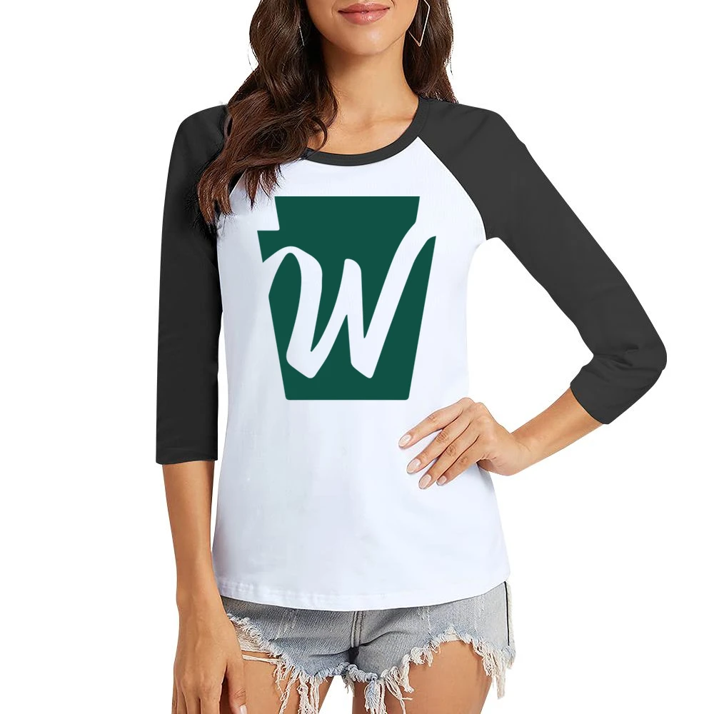 Wegner's Groceries Big W Logo Funny Women Ladies 3-4 Sleeve T-Shirt