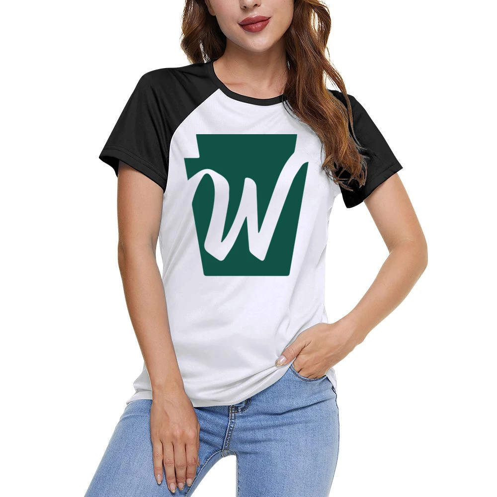 Wegner's Groceries Big W Logo Funny Women Ladies Short Sleeve T-Shirt