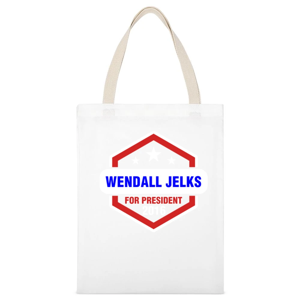 Wendall Jelks For President 2016 Rectify TV Show White Canvas Tote Shopping Bag