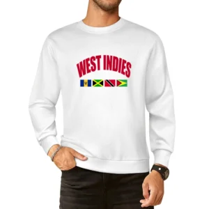 West Indies Barbados Jamaica Trinidad And Tobago Guyana Flag Graphic T European Size Pullover Sweater