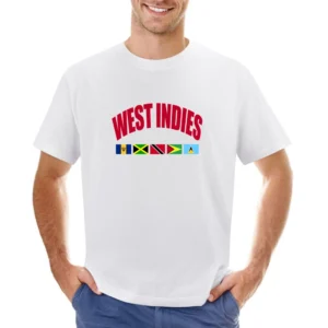 West Indies Barbados Jamaica Trinidad Tobago Guyana St Lucia Flag Grap Asian Size Men T-Shirt