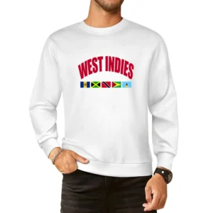 West Indies Barbados Jamaica Trinidad Tobago Guyana St Lucia Flag Grap European Size Pullover Sweater