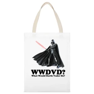 What Would Darth Vader Do White Canvas Tote Shopping Bag