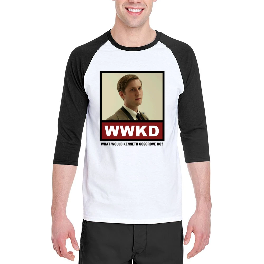 What Would Kenneth Cosgrove Do WWKD Mad Men Men 3/4 Sleeve T-Shirt