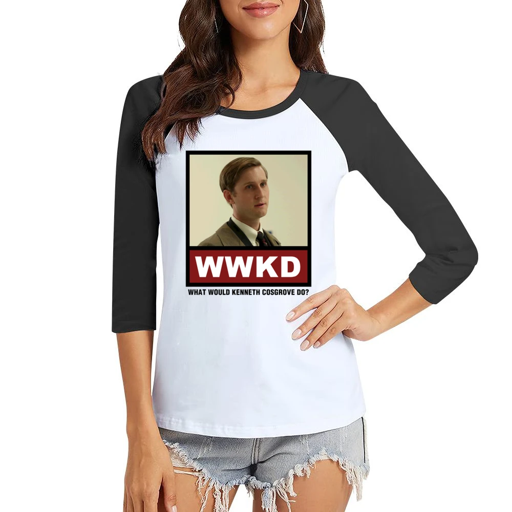 What Would Kenneth Cosgrove Do WWKD Mad Men Women Ladies 3-4 Sleeve T-Shirt