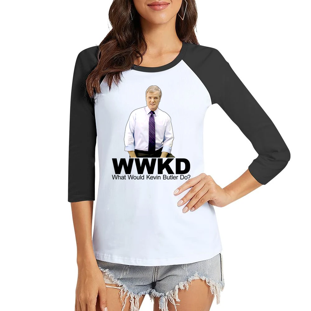 What Would Kevin Butler Do Playstation Women Ladies 3-4 Sleeve T-Shirt