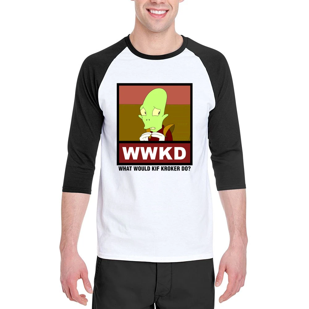 What Would Kif Kroker Do WWKD Futurama Men 3/4 Sleeve T-Shirt