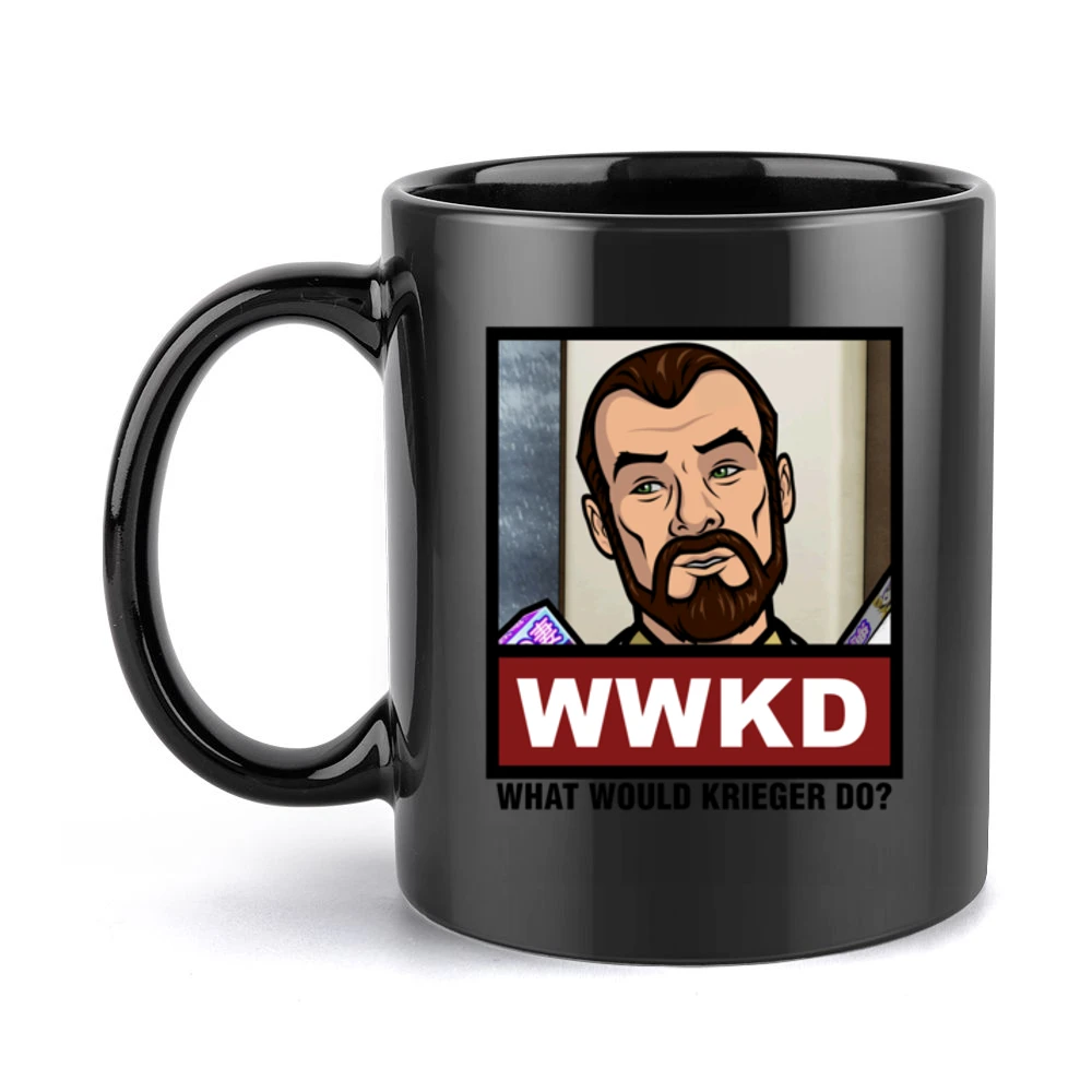 What Would Krieger Do WWKD Archer Black Mug