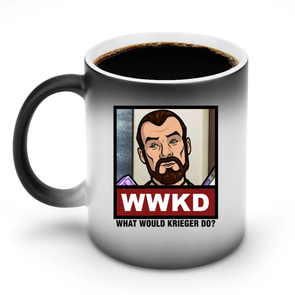 What Would Krieger Do WWKD Archer Discoloration Mug