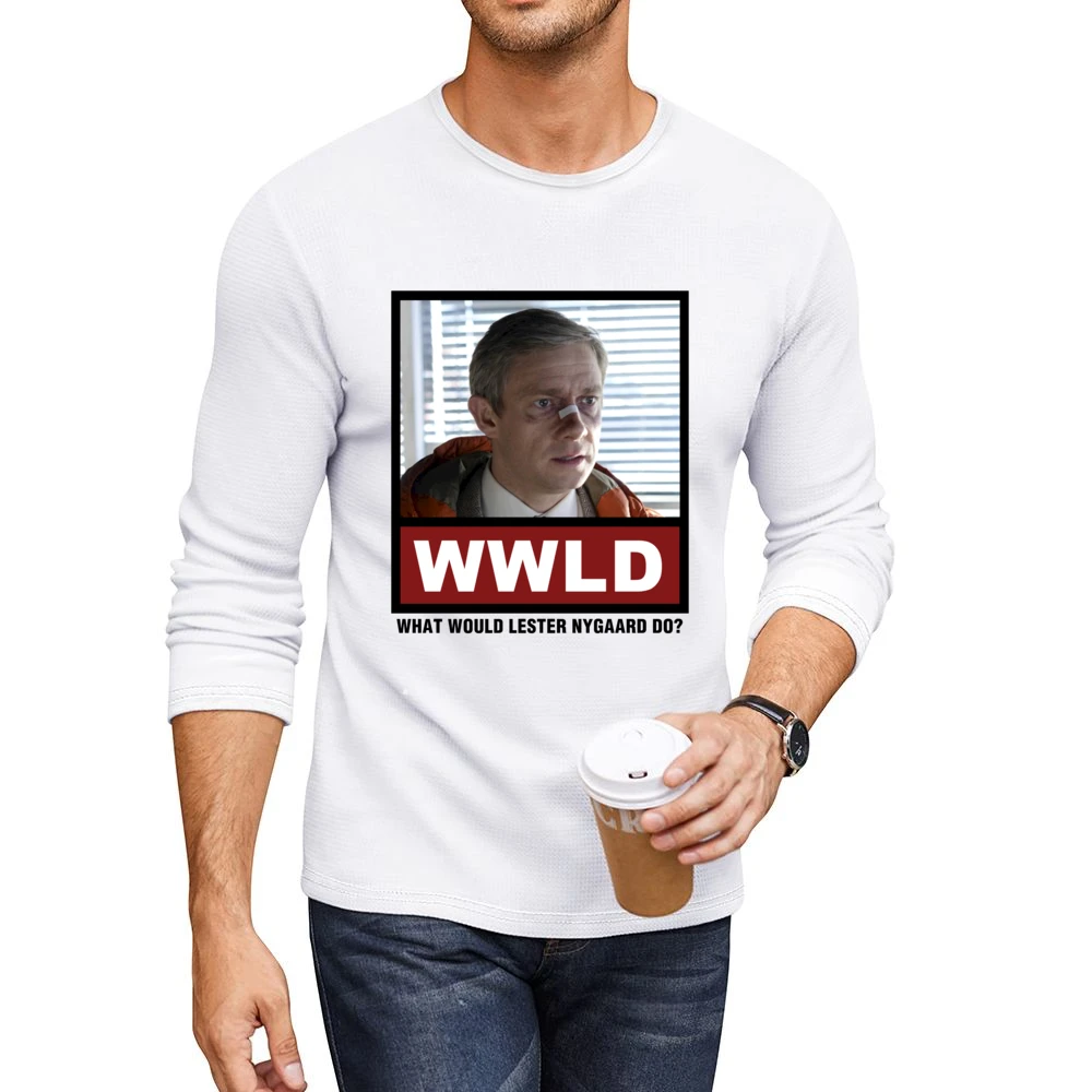 What Would Lester Nygaard Do WWLD Fargo Men CrewNeck Long Sleeve T-Shirt