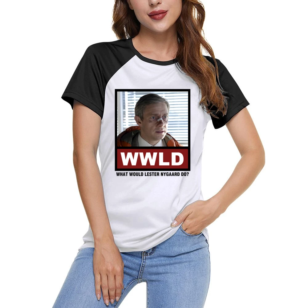 What Would Lester Nygaard Do WWLD Fargo Women Ladies Short Sleeve T-Shirt