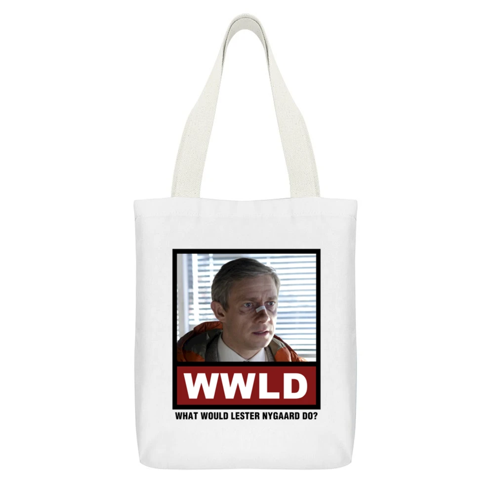 What Would Lindsay Bluth Do WWLD Arrested Development White Canvas Tote Shopping Bag With Interior Pocket