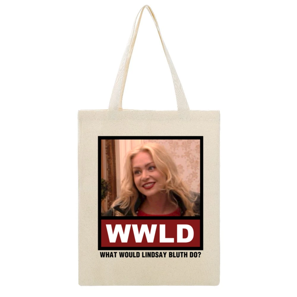 What Would Lip Do WWLD Shameless Beige Canvas Tote Shopping Bag