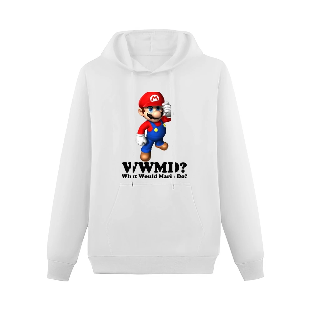 What Would Mario Do Men Hoodie With Pocket