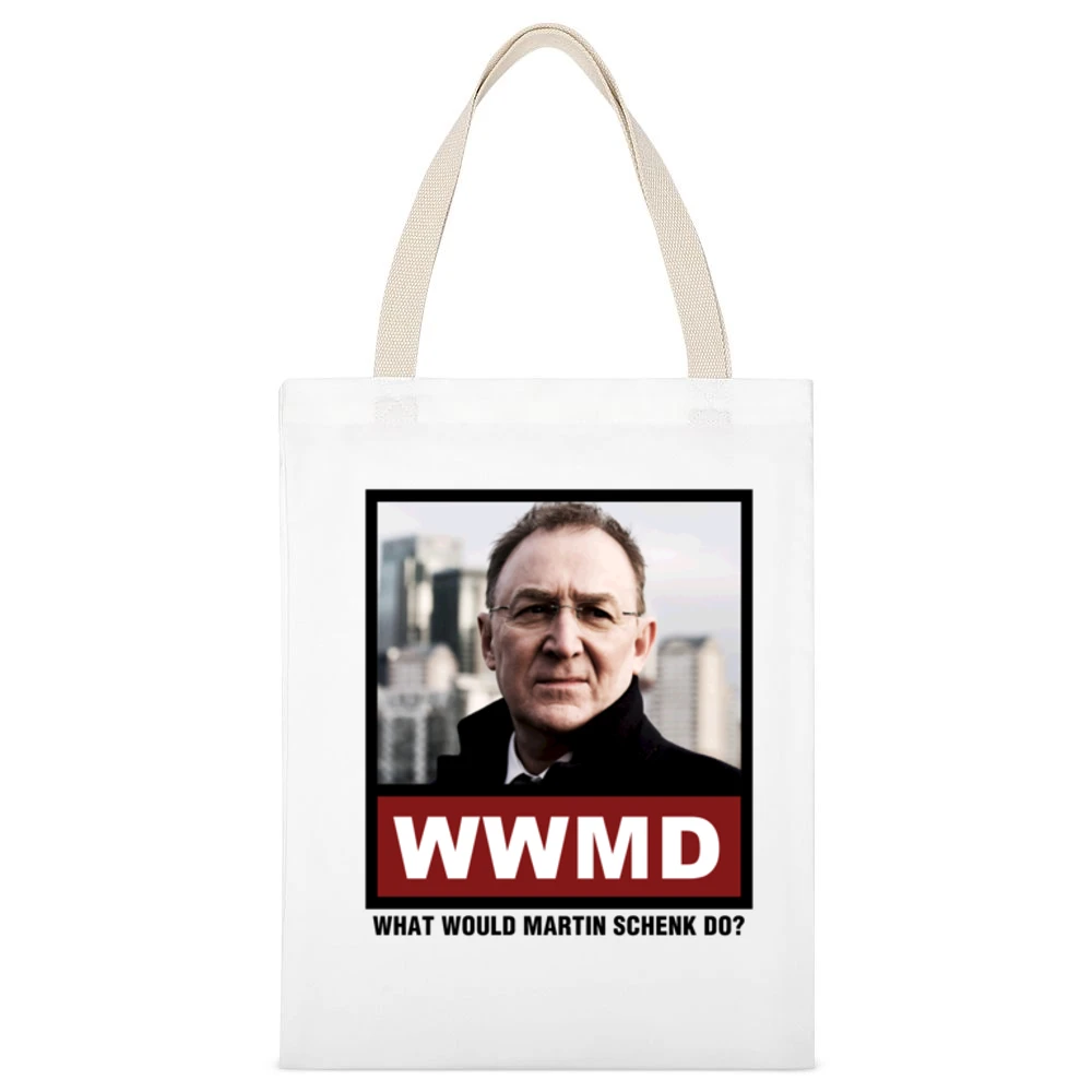 What Would Martin Schenk Do WWMD Luther White Canvas Tote Shopping Bag