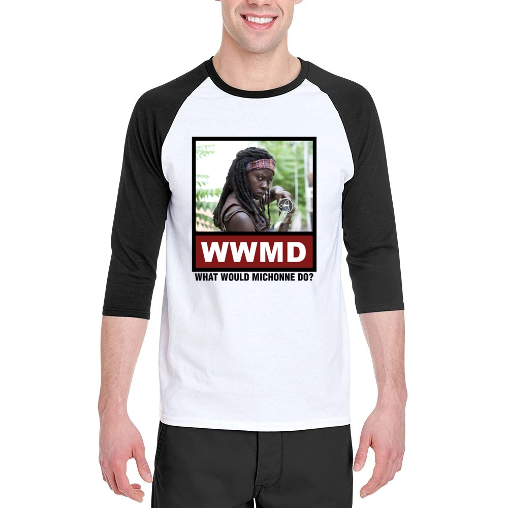 What Would Michonne Do WWMD The Walking Dead Men 3/4 Sleeve T-Shirt