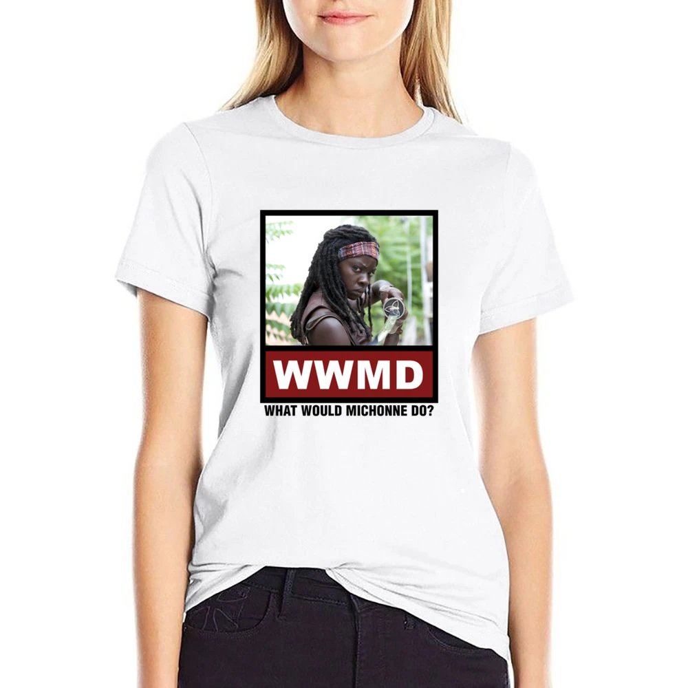 What Would Michonne Do WWMD The Walking Dead US Size Women Ladies T-shirt