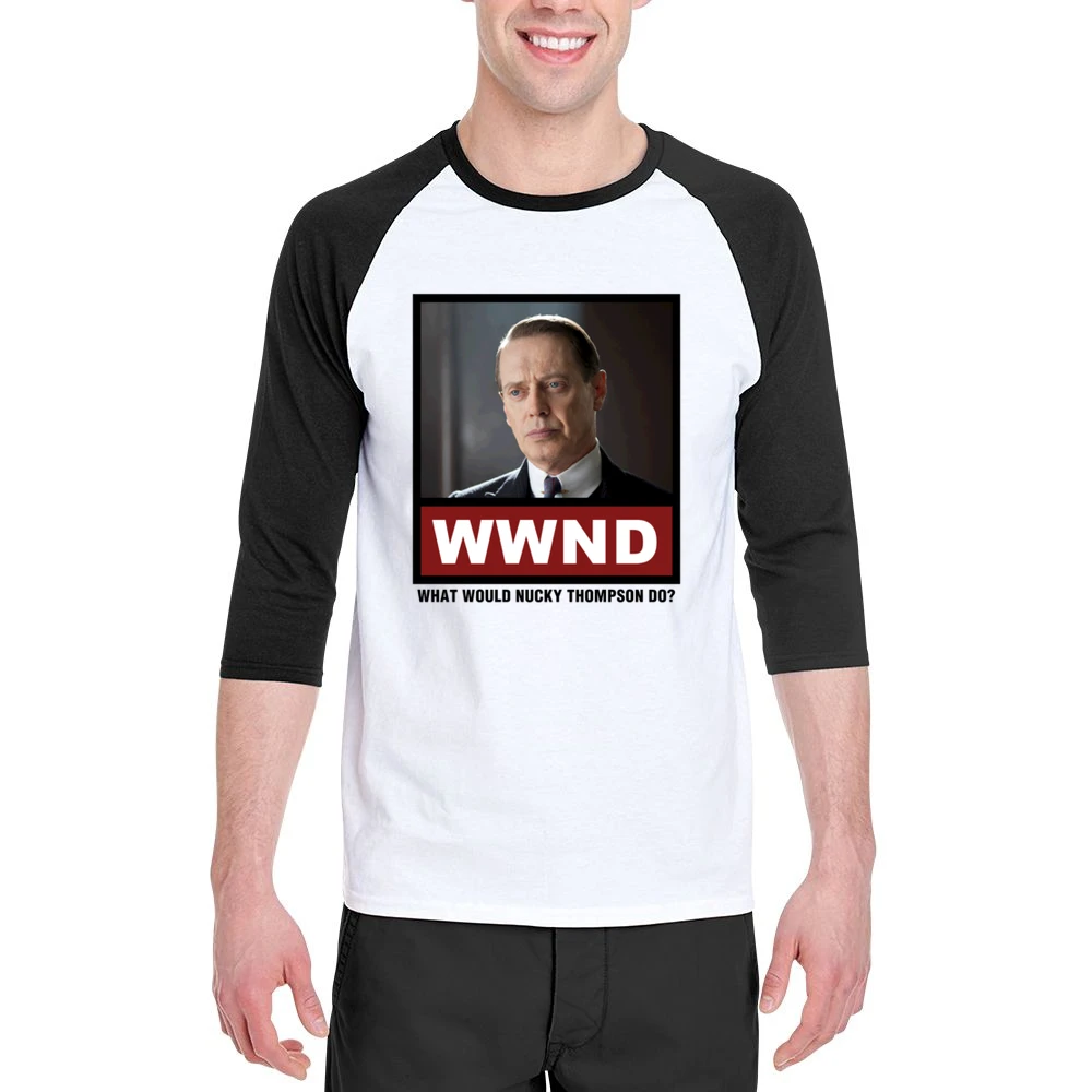 What Would Nucky Thompson Do WWND Boardwalk Empire Men 3/4 Sleeve T-Shirt