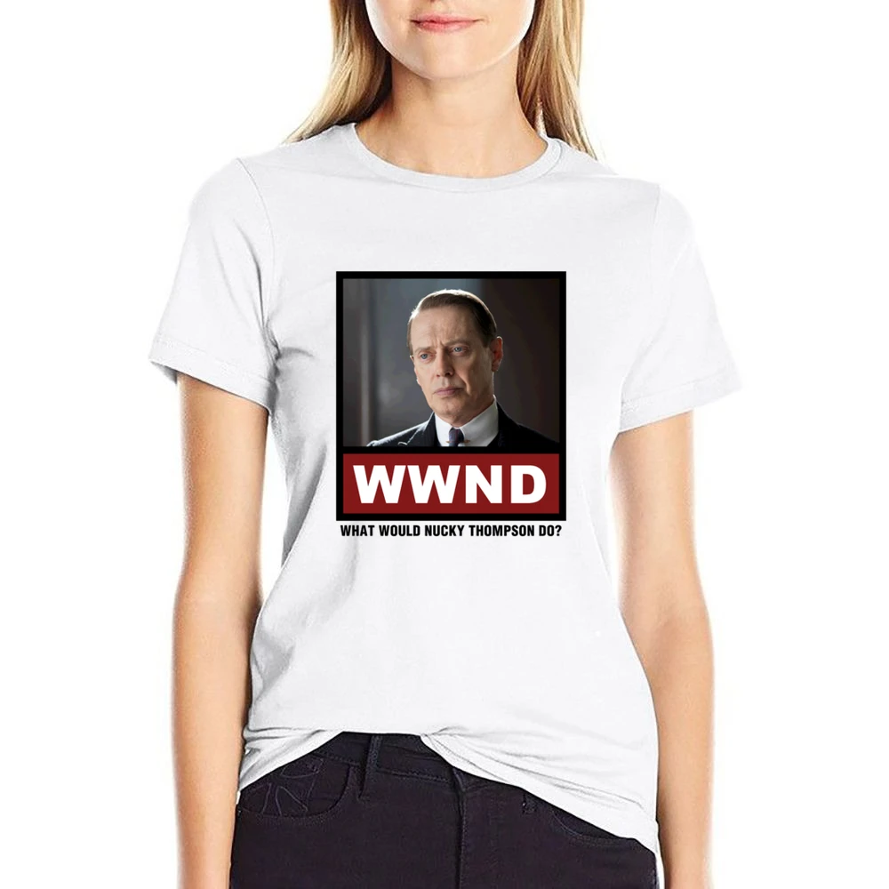 What Would Nucky Thompson Do WWND Boardwalk Empire US Size Women Ladies T-shirt