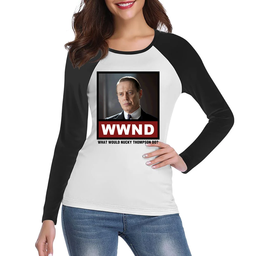 What Would Nucky Thompson Do WWND Boardwalk Empire Women Ladies Long Sleeve T-Shirt