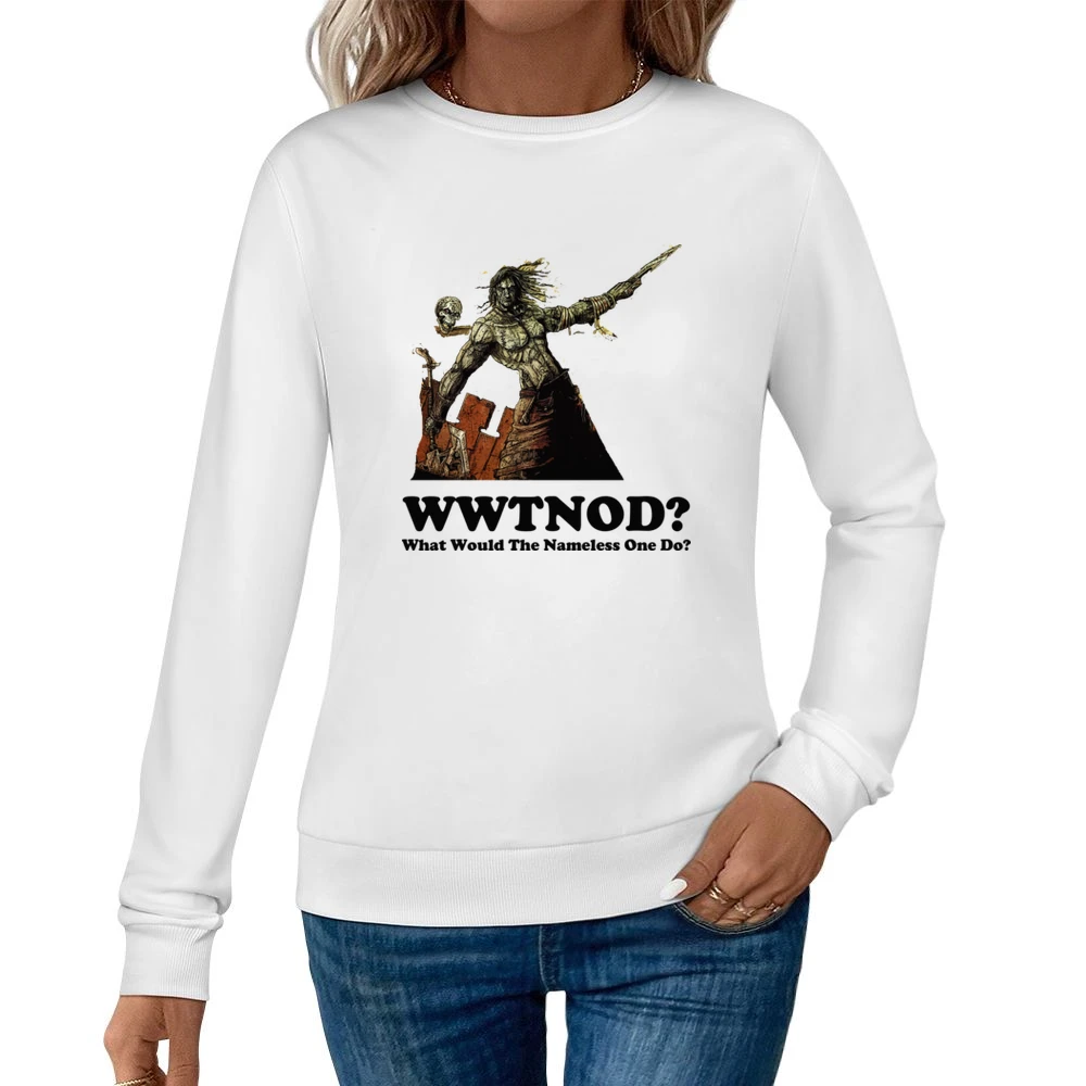 What Would The Nameless One Do Planescape Women Pullover Sweatshirt