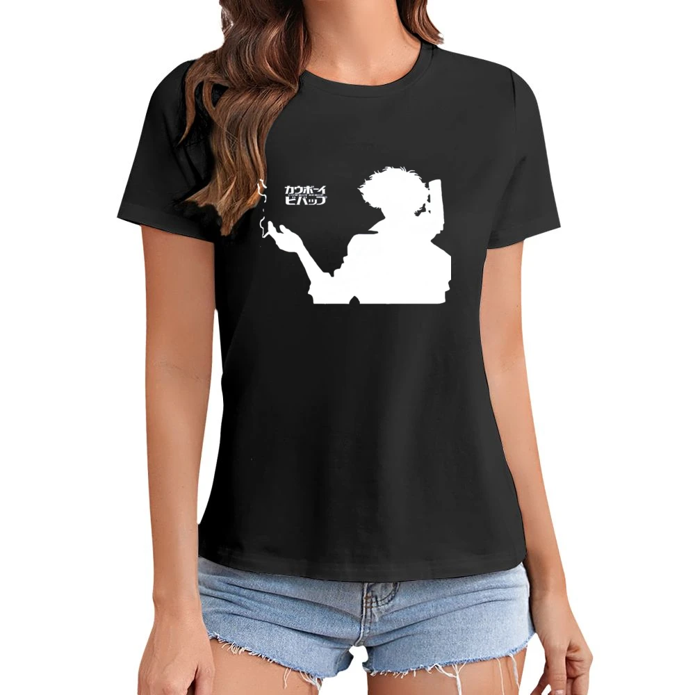 Whatever happens cowboy Bebop smoking spike spiegel bounty hunter T Sh Asian Size Women Ladies T-shirt