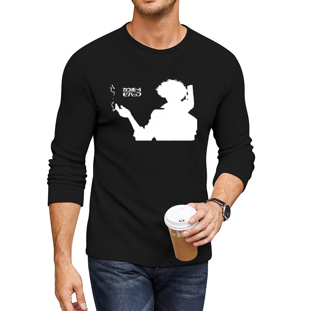 Whatever happens cowboy Bebop smoking spike spiegel bounty hunter T Sh Men CrewNeck Long Sleeve T-Shirt