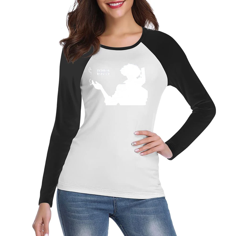Whatever happens cowboy Bebop smoking spike spiegel bounty hunter T Sh Women Ladies Long Sleeve T-Shirt