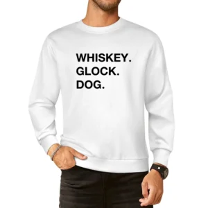 Whiskey Glock Dog Sans Serif European Size Pullover Sweater