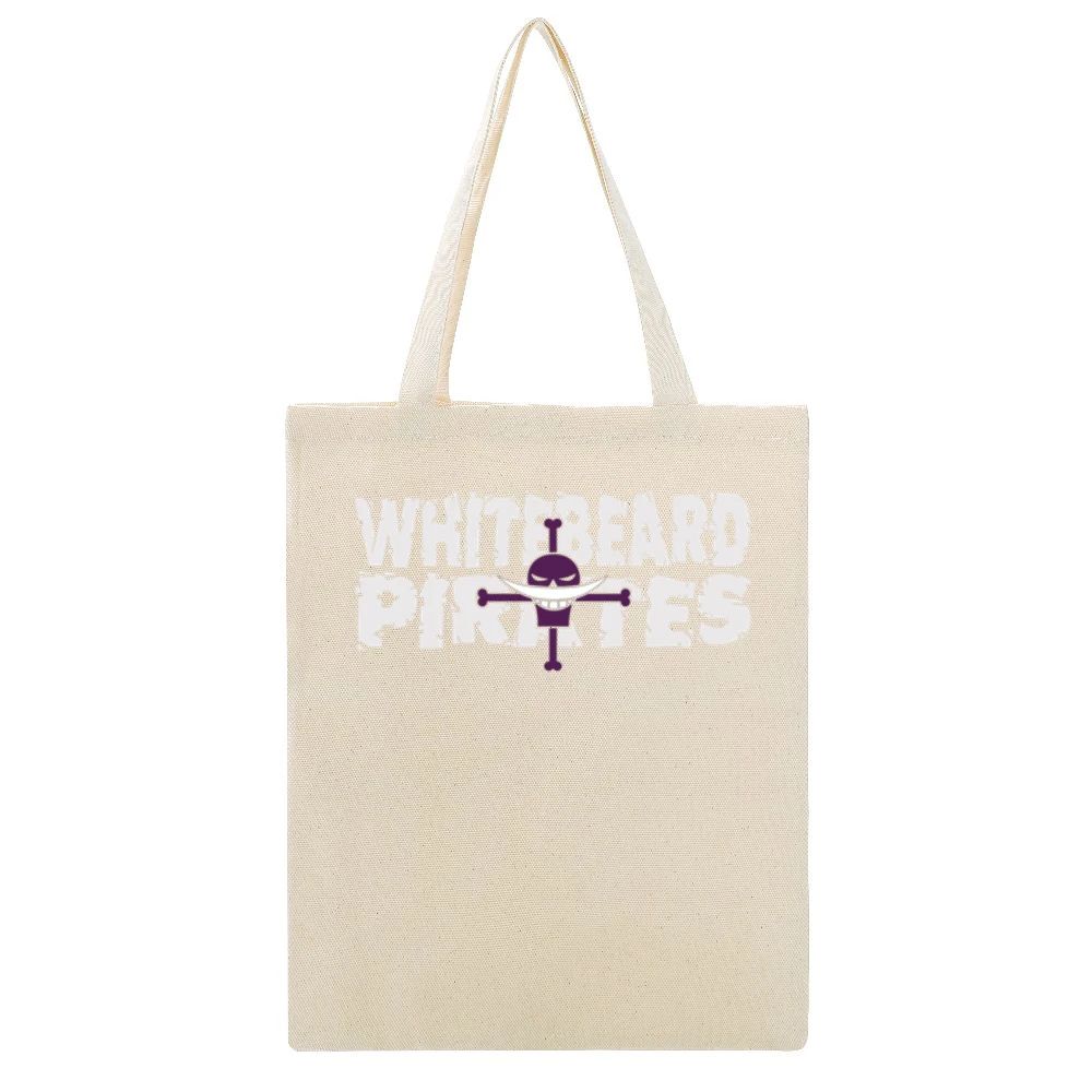 Whitebeard pirates shirohige kaizoku One piece anime manga Eichiro od Beige Canvas Tote Shopping Bag