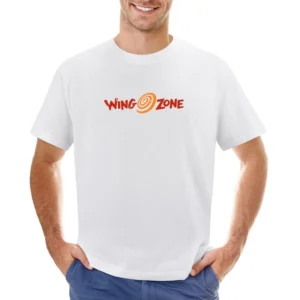 Wing Zone Fast Food Restaurant Distressed Look Asian Size Men T-Shirt