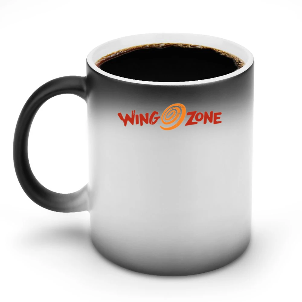 Wing Zone Fast Food Restaurant Distressed Look Discoloration Mug
