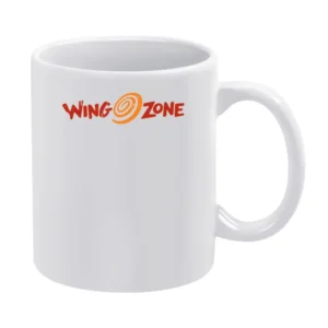 Wing Zone Fast Food Restaurant Distressed Look White Mug