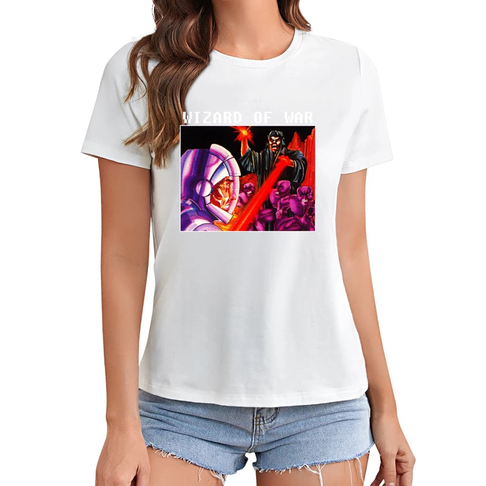 Wizard Of War Video Game Retro 80s Asian Size Women Ladies T-shirt