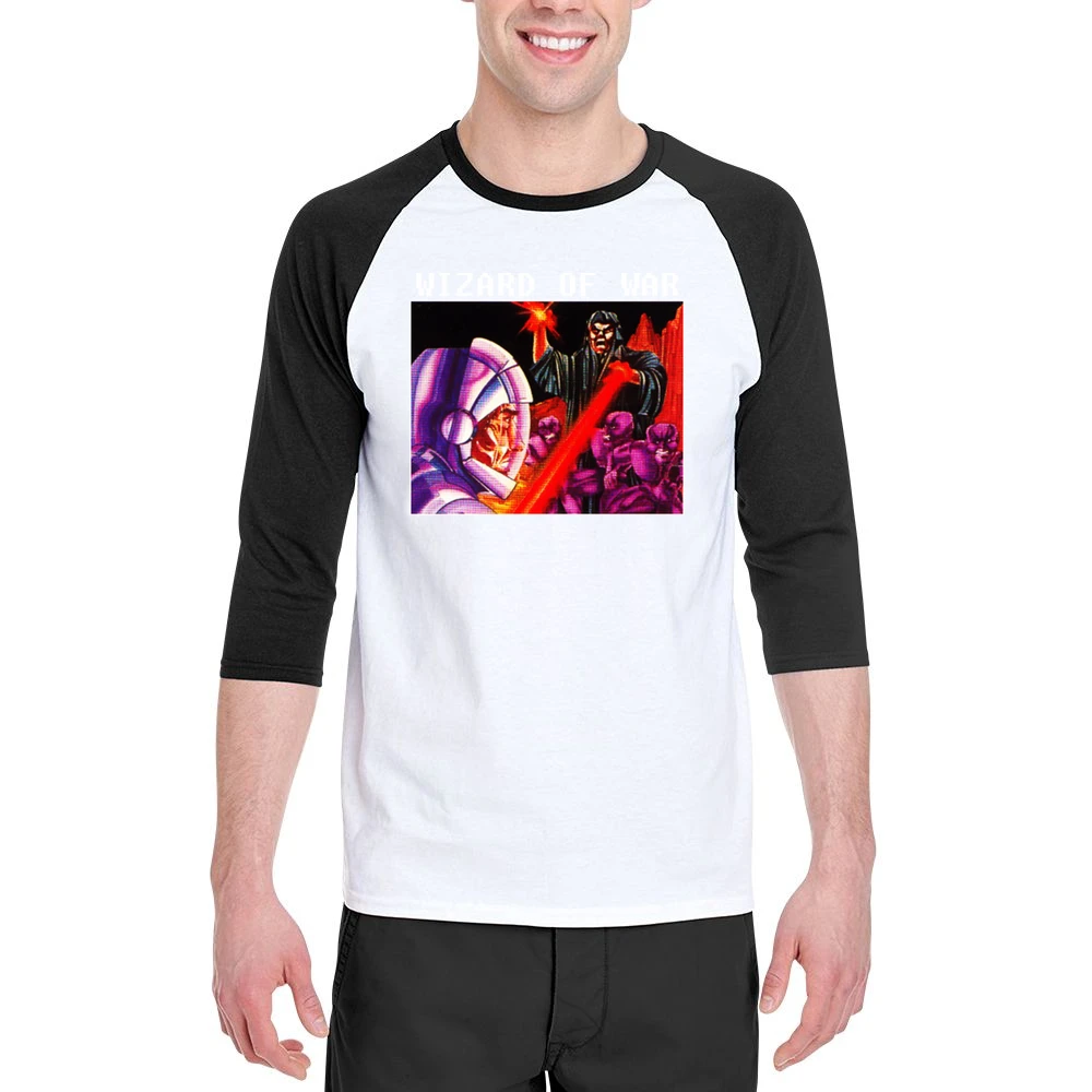 Wizard Of War Video Game Retro 80s Men 3/4 Sleeve T-Shirt