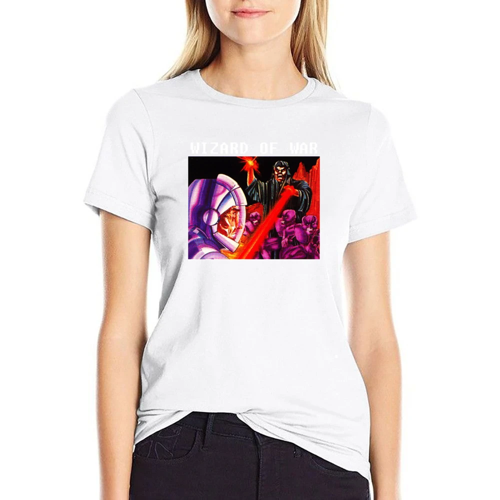 Wizard Of War Video Game Retro 80s US Size Women Ladies T-shirt