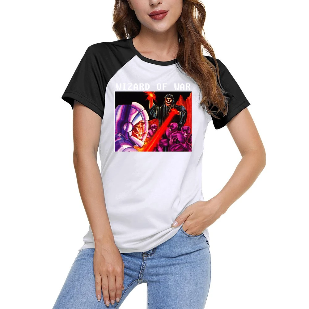 Wizard Of War Video Game Retro 80s Women Ladies Short Sleeve T-Shirt