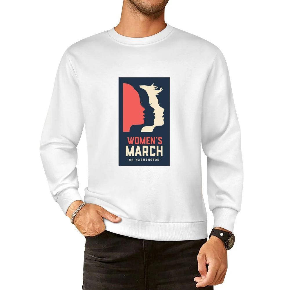 Womans March on Washington blue Tshirt European Size Pullover Sweater