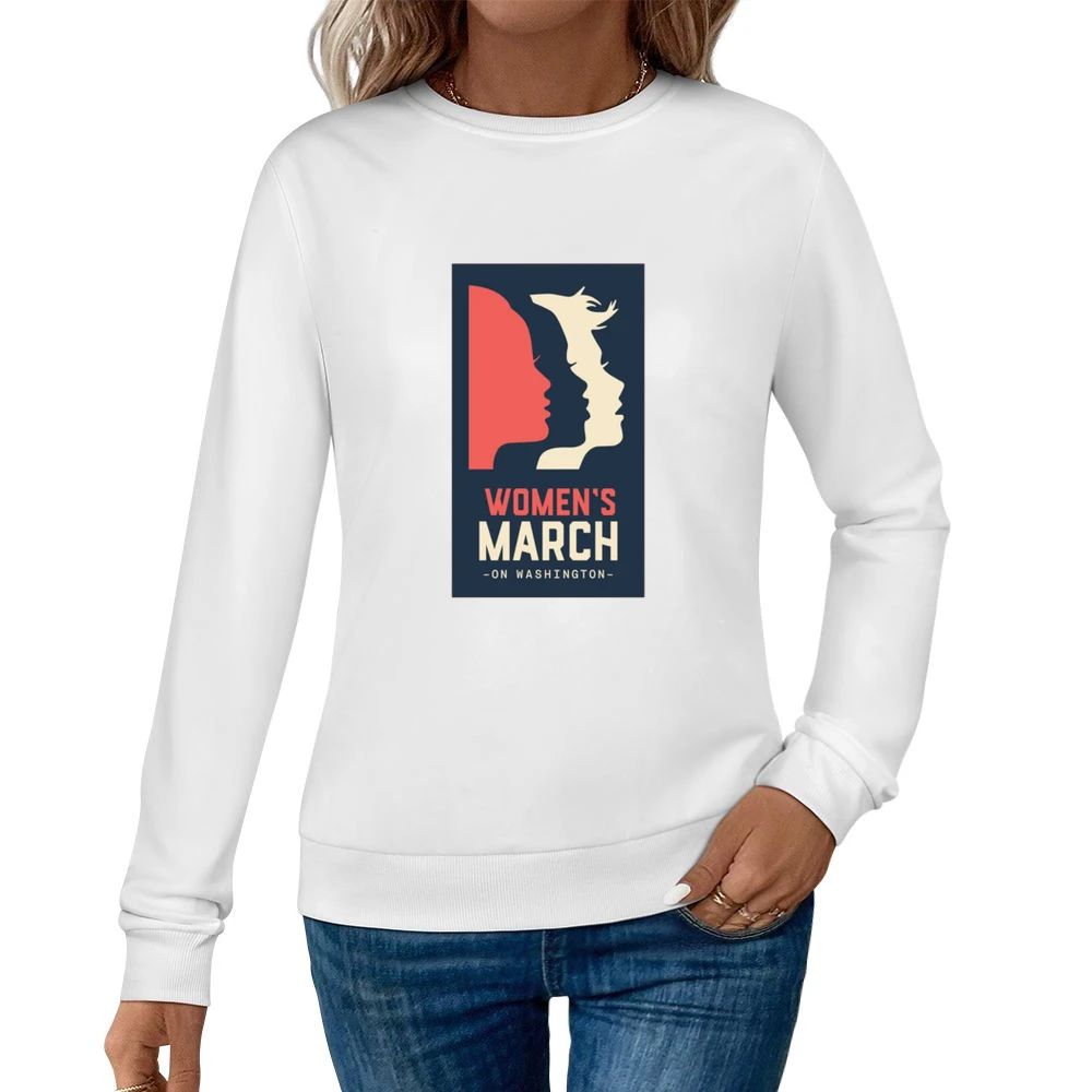 Womans March on Washington blue Tshirt Women Pullover Sweatshirt