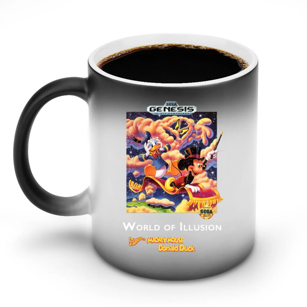 World Of Illusions Mickey Donald Sega Genesis Old School Retro Video G Discoloration Mug